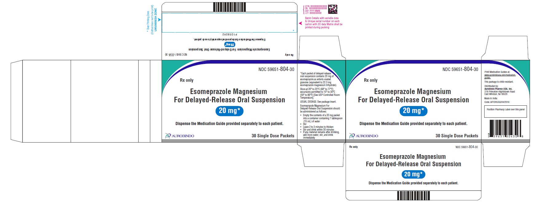 PACKAGE LABEL-PRINCIPAL DISPLAY PANEL - 20 mg (30 Packets Carton)
