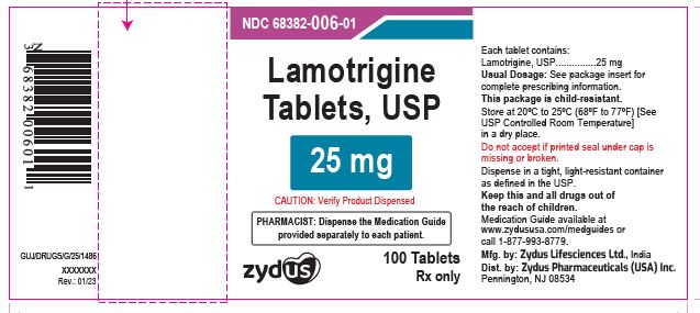 Lamotrigine Tablets USP, 25 mg