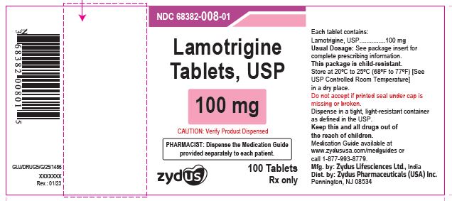 Lamotrigine Tablets USP, 100 mg