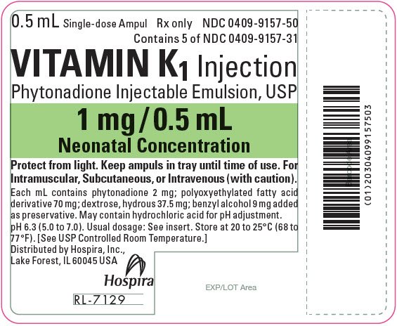 PRINCIPAL DISPLAY PANEL - 0.5 mL Ampul Tray Label - RL-7129
