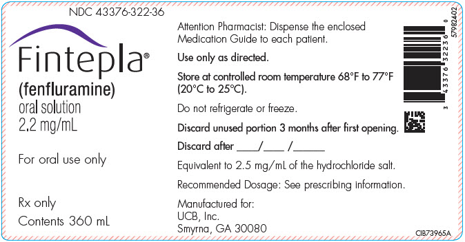 PRINCIPAL DISPLAY PANEL - 360 mL Bottle Label - NDC 43376-322-36