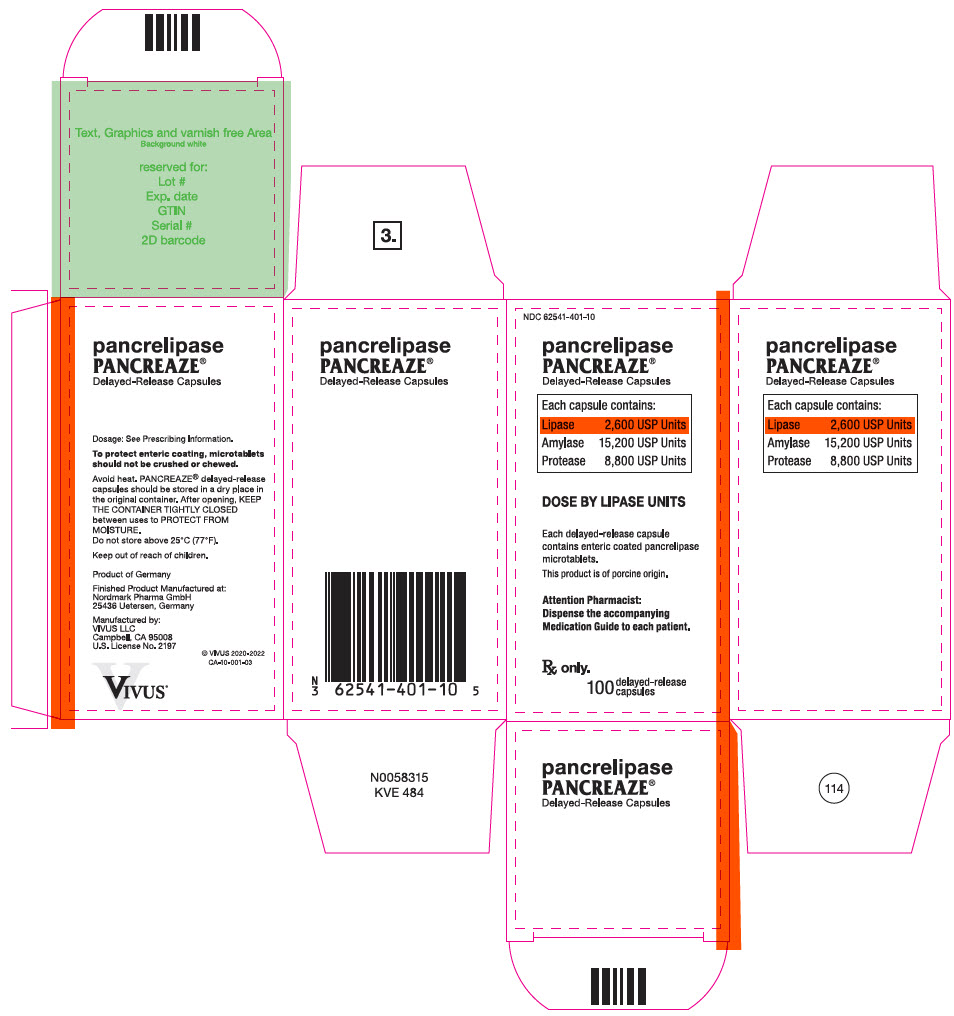 PRINCIPAL DISPLAY PANEL - 100 Capsule Bottle Carton - NDC 62541-401-10