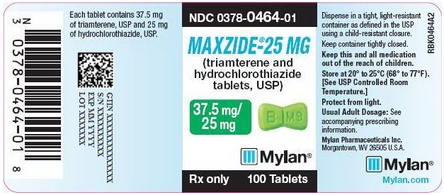 Maxzide-25 37.5 mg/25 mg Tablet Bottle Label