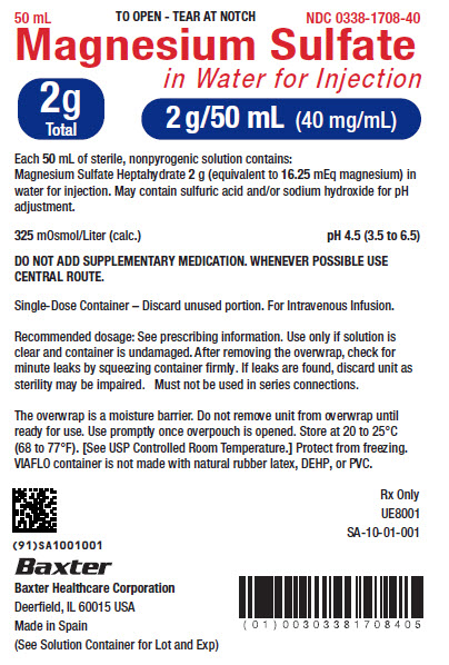 Magnesium Sulfate in Water Representative Overpouch Label 0338-1708-40