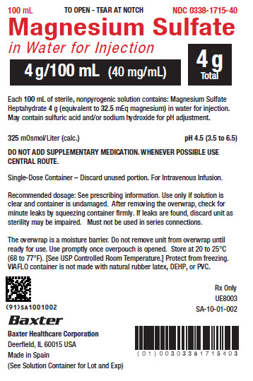 Magnesium Sulfate in Water Representative Overpouch Label 0338-1715-40