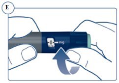 Figure E Turn the dose selector clockwise.