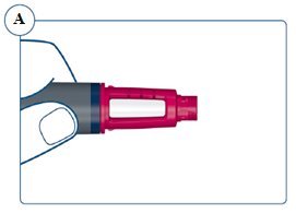 Figure A: Turn the pen upside down 1 or 2 times.