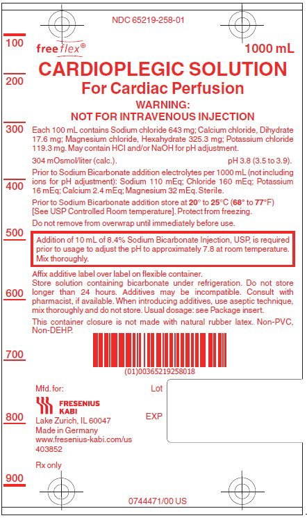 PACKAGE LABEL - PRINCIPAL DISPLAY – Cardioplegic Solution for Cardiac Perfusion 1000 mL Bag Label
