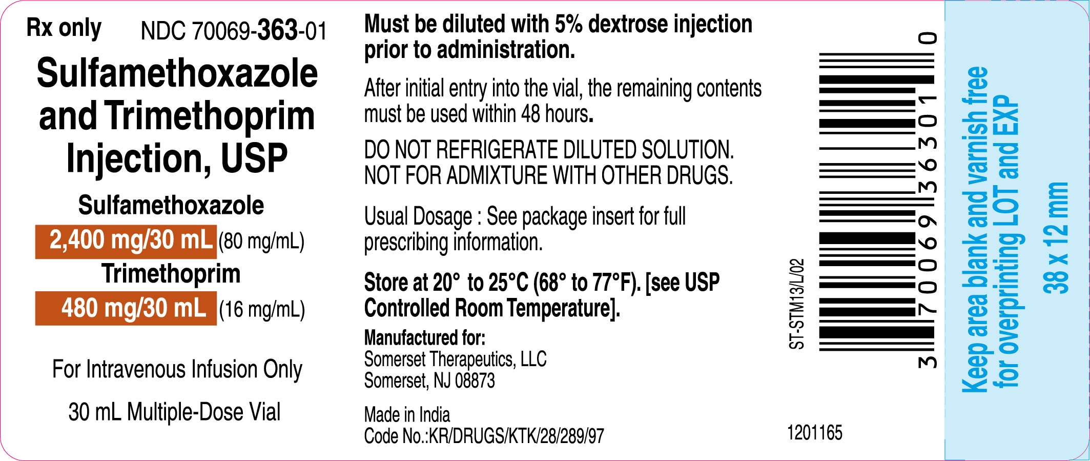 30 mL Container Label