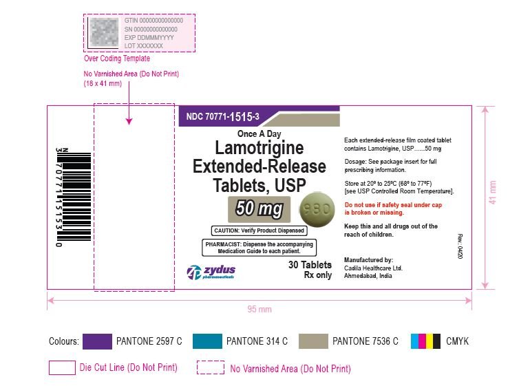 Lamotrigine Extended Release Tablet FDA prescribing information, side