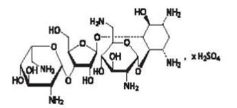 The structural formula for neomycin sulfate