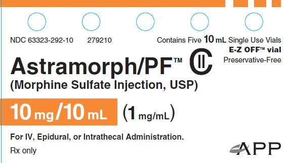 PACKAGE LABEL- PRINCIPAL DISPLAY- Astramorph 10 mL Single Use Vial
                                Carton Panel