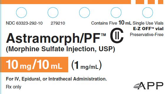 PACKAGE LABEL- PRINCIPAL DISPLAY- Astramorph 10 mL Single Use Vial
                                Carton Panel