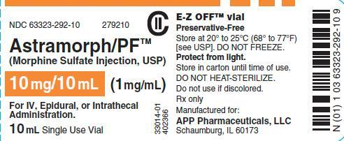 PACKAGE LABEL- PRINCIPAL DISPLAY- Astramorph 10 mL single use Vial
                                Label