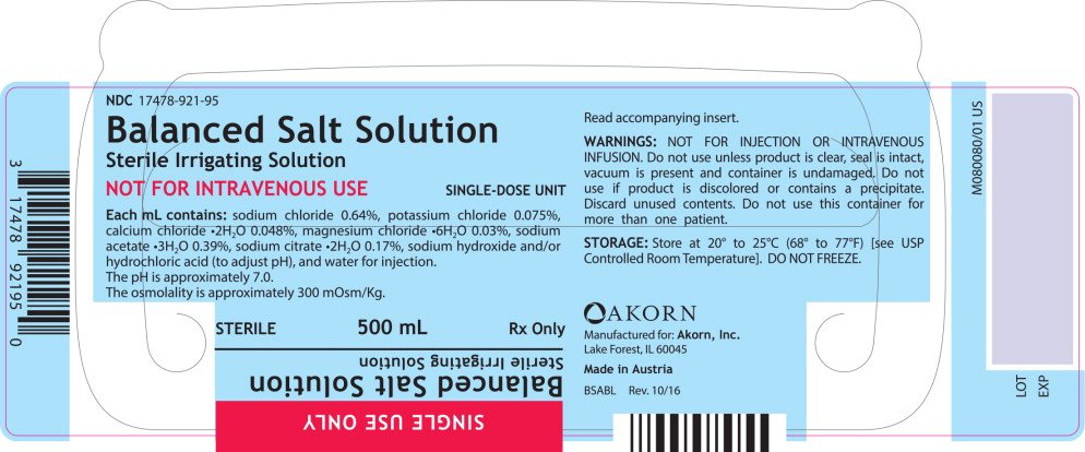 Balanced Salt Solution - FDA prescribing information, side Balanced Salt Solution - FDA prescribing information, side