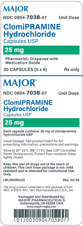 25mg carton label