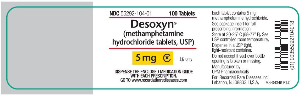Desoxyn - FDA prescribing information, side effects and uses