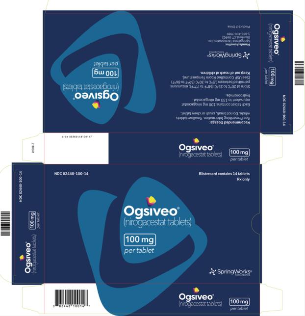 PRINCIPAL DISPLAY PANEL
NDC 82448-100-14
Rx Only
Ogsiveo
100 mg
per tablet
