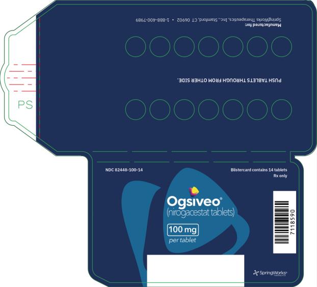 PRINCIPAL DISPLAY PANEL
NDC 82448-100-14
Rx Only
Ogsiveo
100 mg
per tablet
