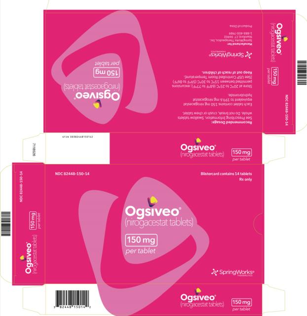 PRINCIPAL DISPLAY PANEL
NDC 82448-150-14
Rx Only
Ogsiveo
150 mg
per tablet

