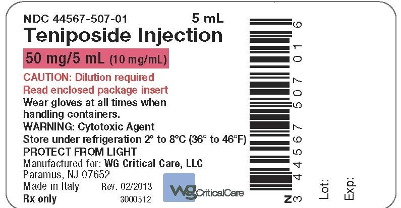 teniposide vial label