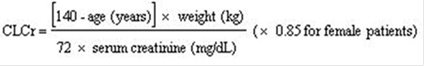 Cockcroft and Gault equation