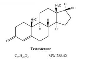 The active pharmacologic ingredient in AndroGel 1.62% is testosterone. Testosterone USP is a white to almost white powder chemically described as 17-beta hydroxyandrost-4-en-3-one. The structural form