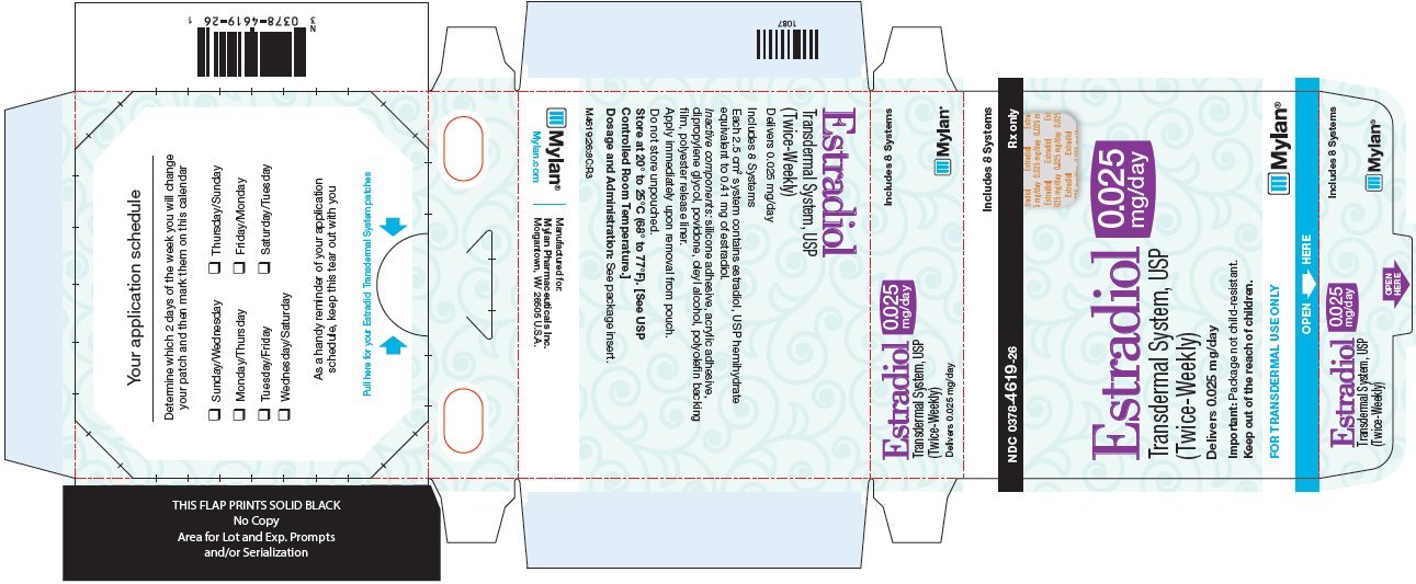 Estradiol Transdermal System 0.025 mg/day Carton Label