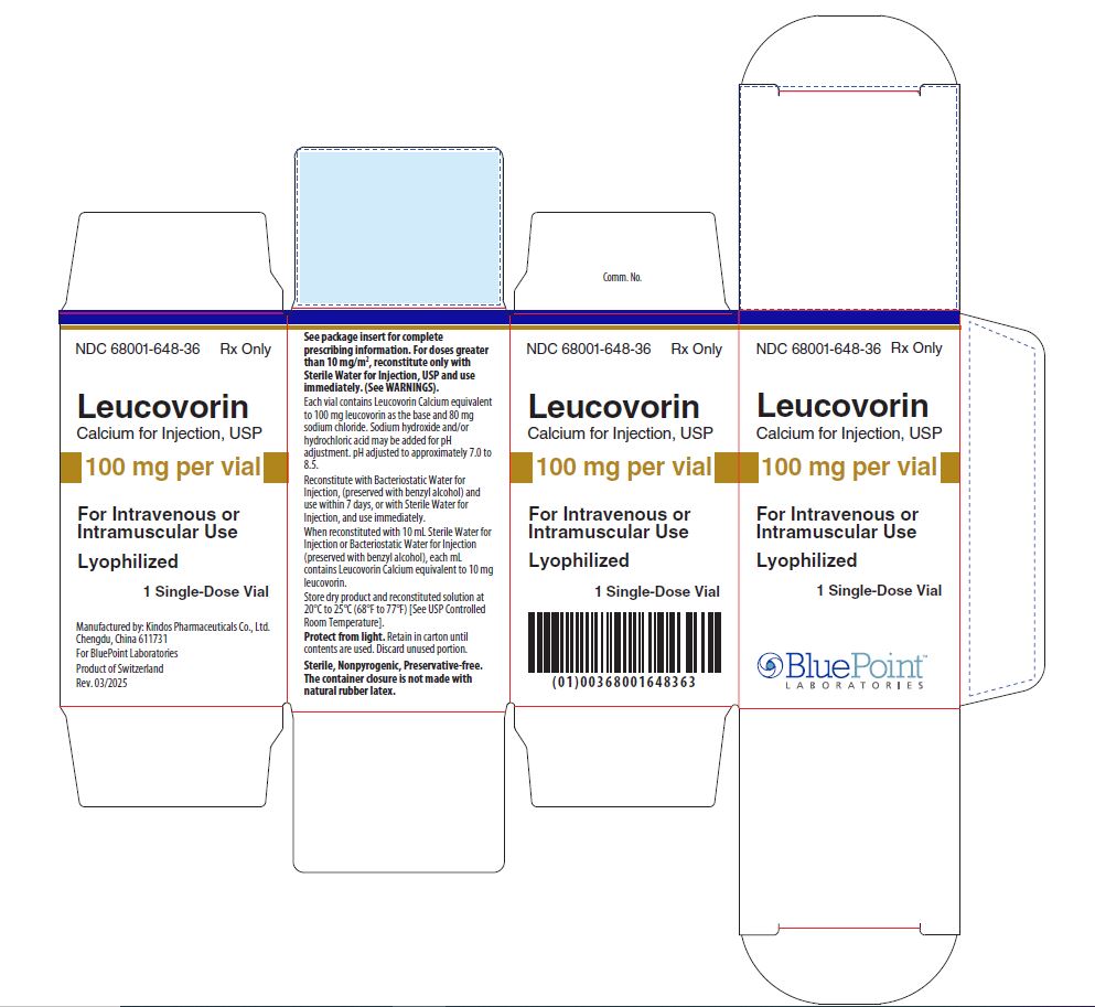 Carton - Leucovorin Calcium for Injection USP 100mg per vial