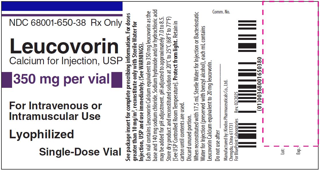 Vial Label - Leucovorin Calcium for Injection USP 350mg per vial