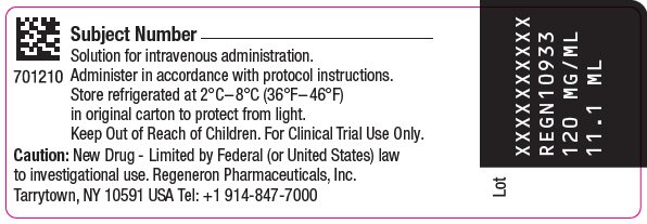 PRINCIPAL DISPLAY PANEL - 1332 mg/11.1 mL Initial Clinical Vial Label - REGN10933