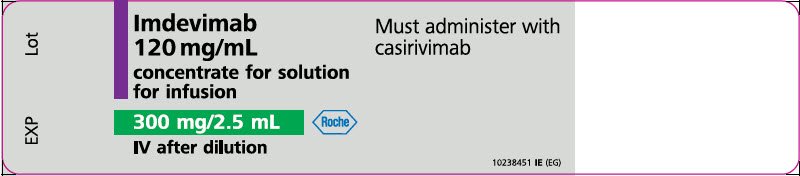 PRINCIPAL DISPLAY PANEL - 300 mg/2.5 mL Vial Label - Imdevimab - Roche