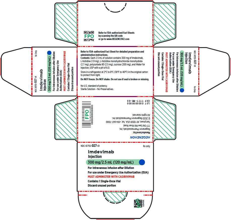 PRINCIPAL DISPLAY PANEL - 300 mg/2.5 mL Vial Carton - Imdevimab