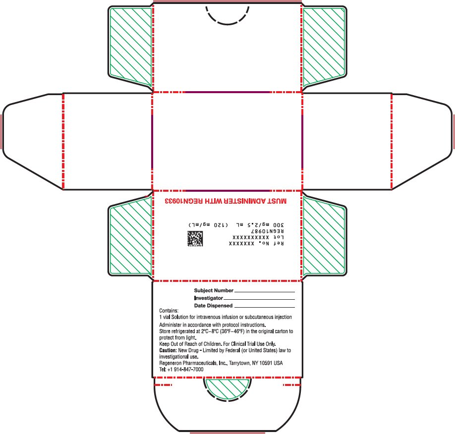 PRINCIPAL DISPLAY PANEL - 300 mg/2.5 mL Modified Vial Carton  - REGN10987