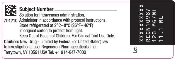 PRINCIPAL DISPLAY PANEL - 1332 mg/11.1 mL Initial Clinical Vial Label - REGN10987
