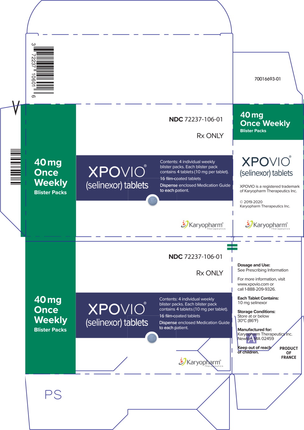 Principal Display Panel – 40 mg (Once Weekly) Carton Label
