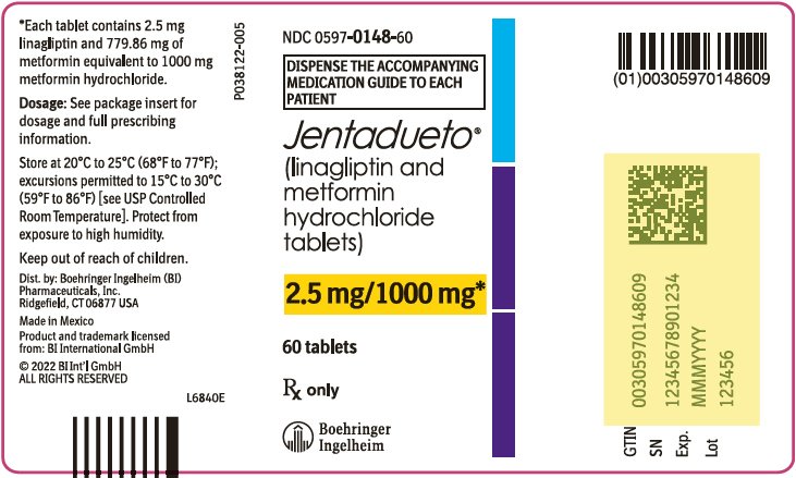 PRINCIPAL DISPLAY PANEL - 2.5 mg/1000 mg Tablet Bottle Label