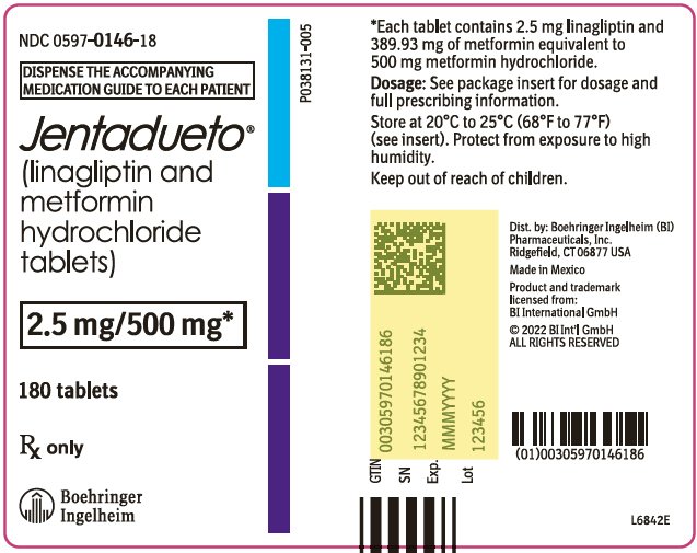 PRINCIPAL DISPLAY PANEL - 2.5 mg/500 mg Tablet Bottle Label