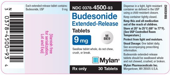 Budesonide Extended-Release Tablets 9 mg Bottle Label