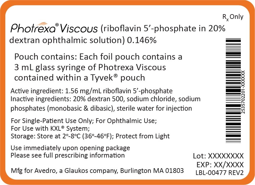 Photrexa Viscous Foil Pouch Label