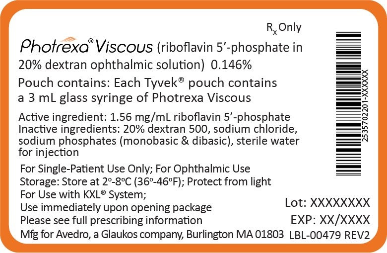 Photrexa Viscous Tyvek Pouch Label