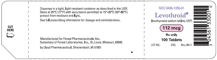 PRINCIPAL DISPLAY PANEL - 112 mcg Tablet Bottle Label