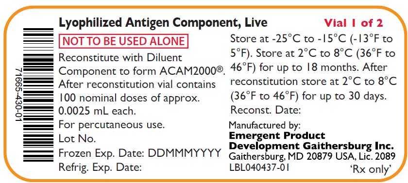 Lyophilized Antigen Component, Live - Vial Label