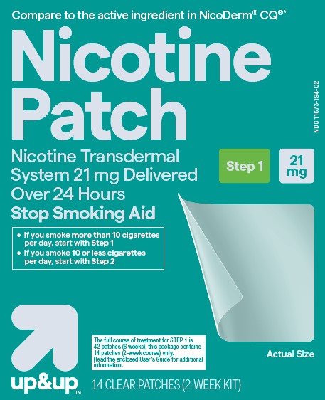 Up and Up Nicotine Patch 21 mg 14 ct