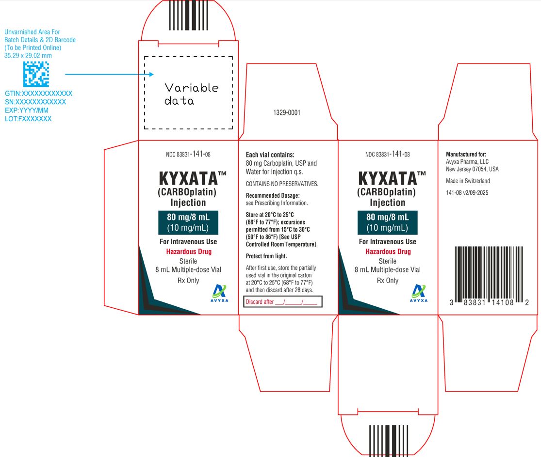 KYXATA (CARBOplatin) Injection, 80 mg/8 mL (10 mg/mL) -Carton Label