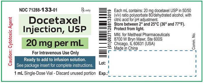 PRINCIPAL DISPLAY PANEL – Docetaxel Injection, USP, 20 mg per mL Vial Label
