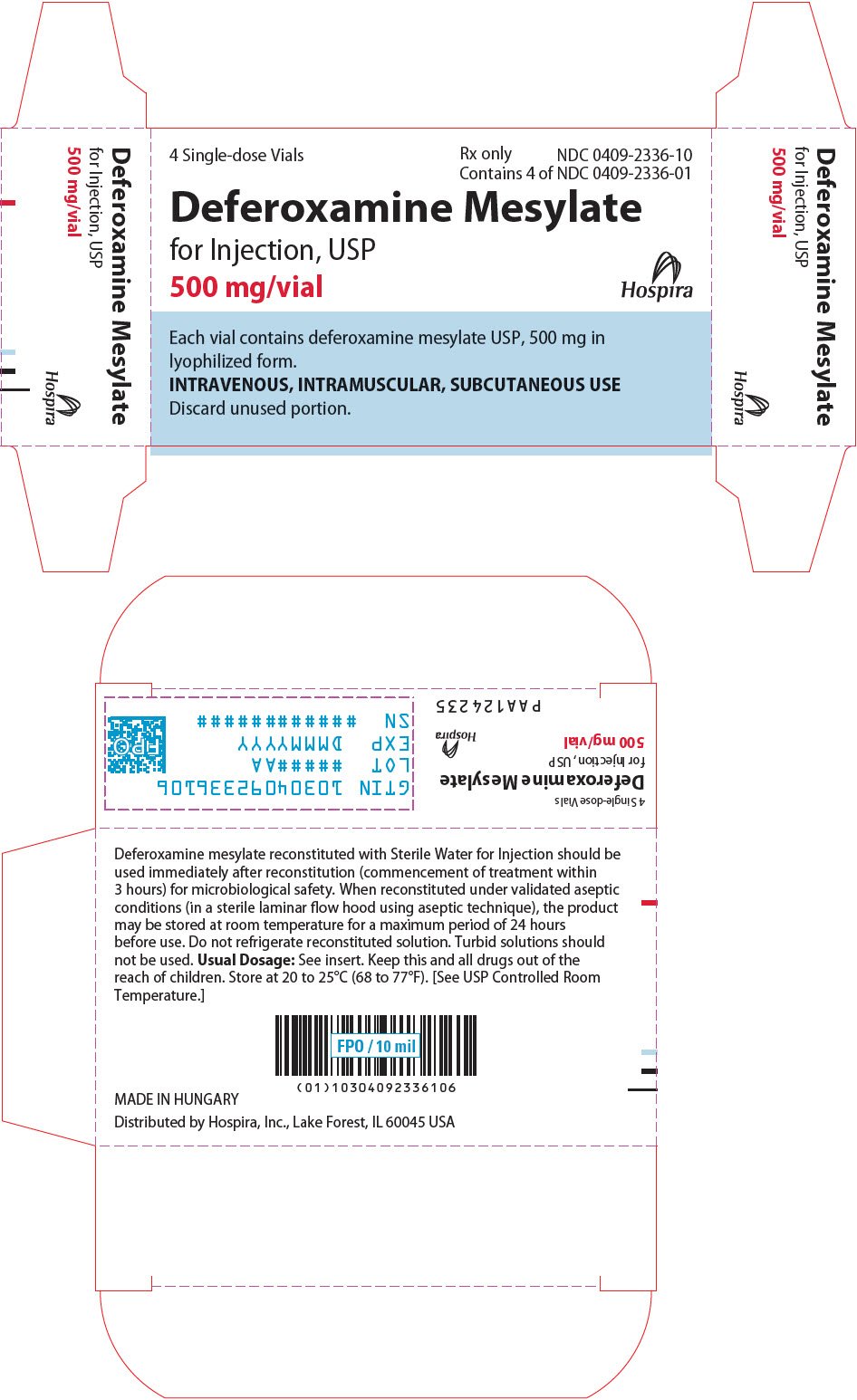 PRINCIPAL DISPLAY PANEL - 500 mg Vial Carton