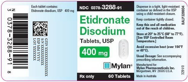 Etidronate Disodium Tablets 400 mg Bottle Label