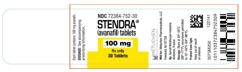 PRINCIPAL DISPLAY PANEL
NDC 76299-321-85
STENDRA
(avanafil) tablets
100 mg
Rx Only
30 Tablets
