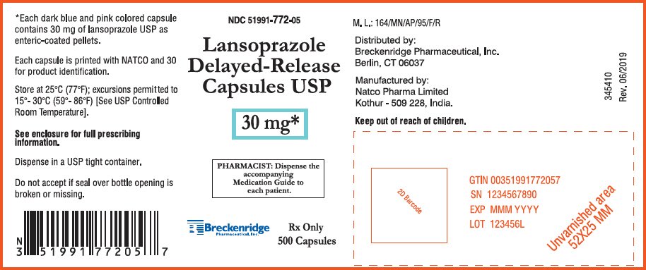 What is lansoprazole 30 milligrams used to treat?